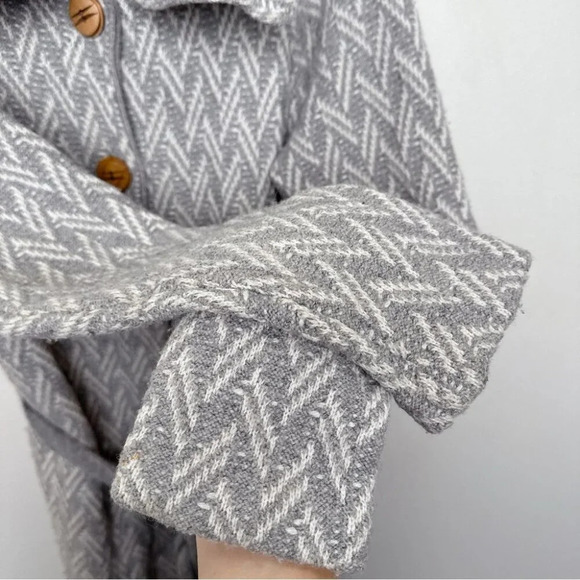 Anthropologie Moth Womens Large Cottage Core Chevron Belted Cardigan - Picture 7 of 12